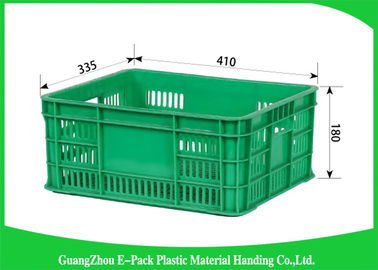 Protección del medio ambiente del almacenamiento de Mesh Plastic Food Crates Moving para los supermercados